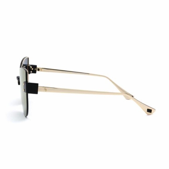 Black and gold cateye fashion sunglasses
